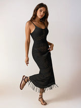 Women’s Cutout Sling Maxi Dress