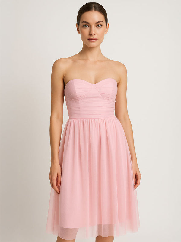 Strapless Midi Pettiskirt Dress